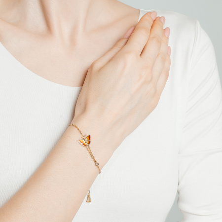 Золотой браслет с бриллиантом и эмалью Noah`s Ark NHB000004-02