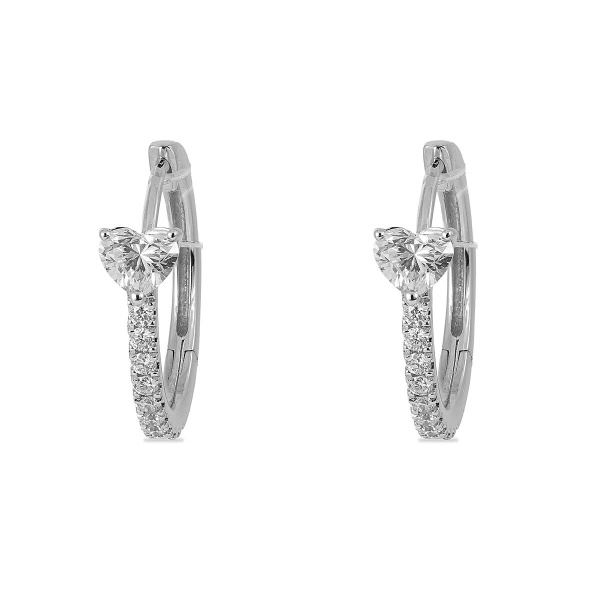 Золотые серьги с бриллиантами Diamond Love BKE101059W