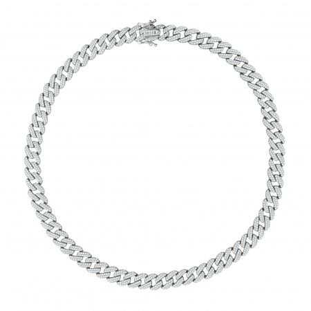 Серебряное колье с фианитами DM4262N