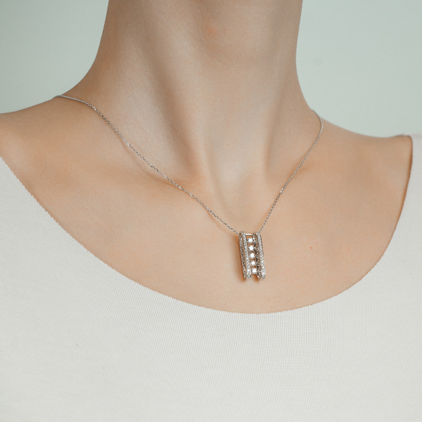 Золотое колье с «танцующими» бриллиантами Salsa AP314-WD