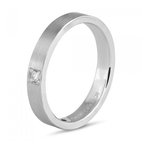 Золотое обручальное женское кольцо с бриллиантом и сапфиром Amore Infinito 212-010-1548