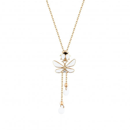 Золотая подвеска White Dreams с бриллиантом, агатами и эмалью WDP000001-00