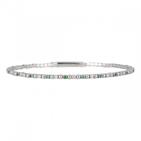 Золотой браслет с бриллиантами и цаворитами Diamond Love VGB0014-TSD-W