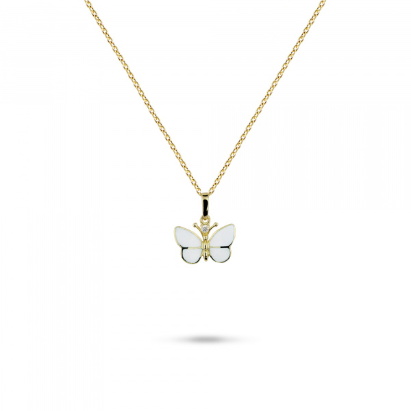 Золотое колье с бриллиантом White Dreams WDN000019-00