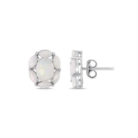 Серебряные серьги с опалом E5101G