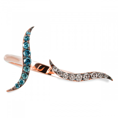 Золотое кольцо с бриллиантами Naviblue D037RP2