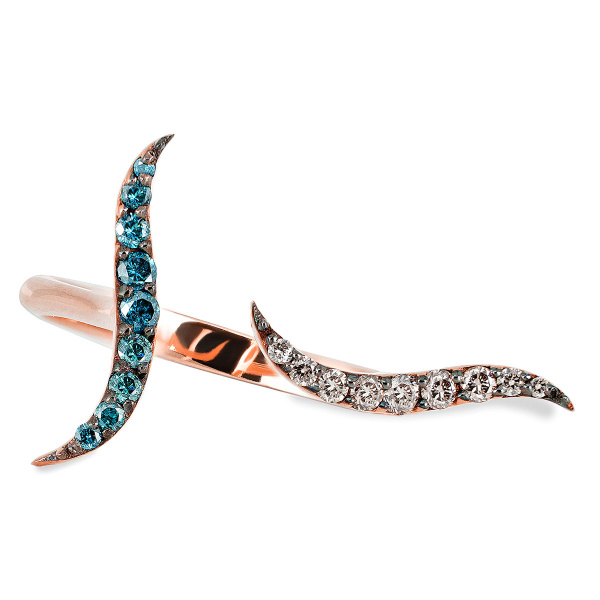 Золотое кольцо с бриллиантами Naviblue D037RP2