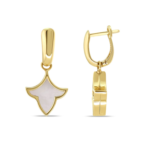 Золотые серьги с перламутром Marrakech MRE003-S