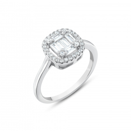 Серебряное кольцо с фианитами Eclat 925 SET84157RW