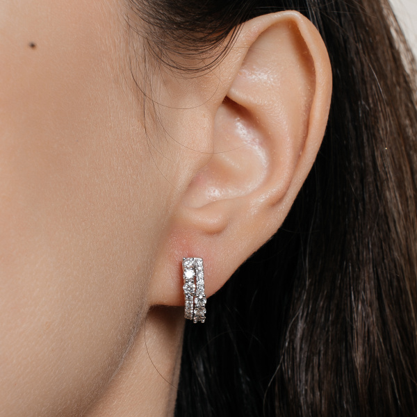 Золотые серьги с бриллиантами Diamond Love SCE044139-001