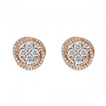 Золотые серьги с бриллиантами Diamond Love OBKP-Y