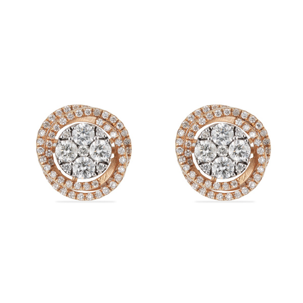 Золотые серьги с бриллиантами Diamond Love OBKP-Y