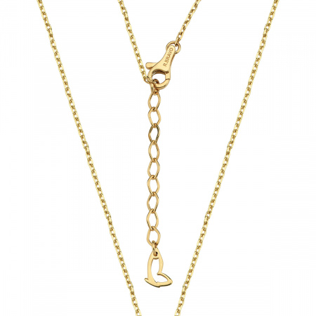 Золотое колье с белыми сапфирами Pied De Poule PPHP0025-00