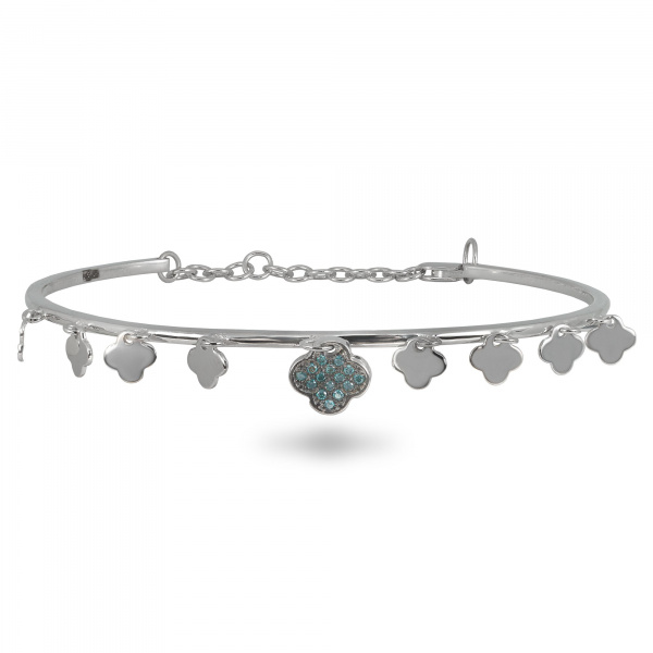 Золотой браслет с голубыми бриллиантами Naviblue D331BW