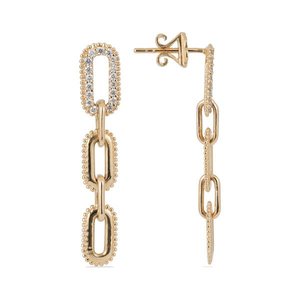 Золотые серьги с бриллиантами Diamond Love AE5753-Y