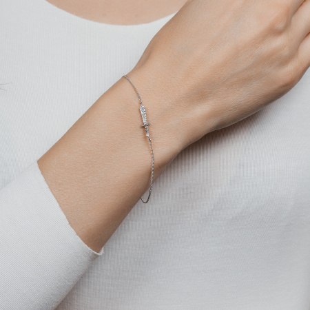 Золотой браслет с бриллиантами Diamond Love AB6855-W