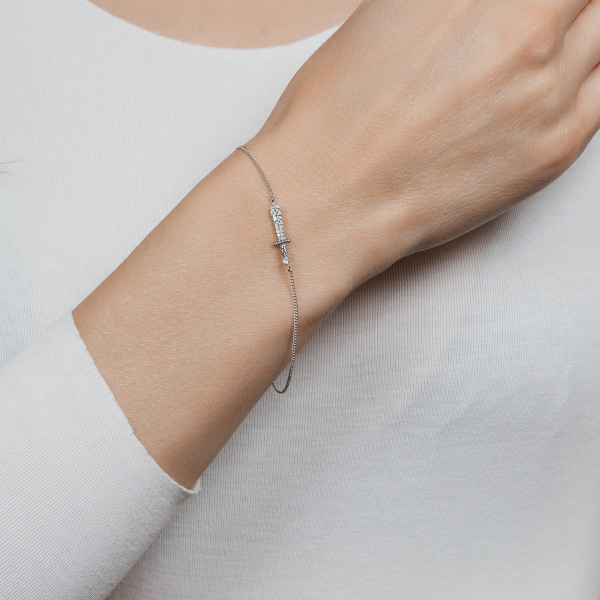 Золотой браслет с бриллиантами Diamond Love AB6855-W