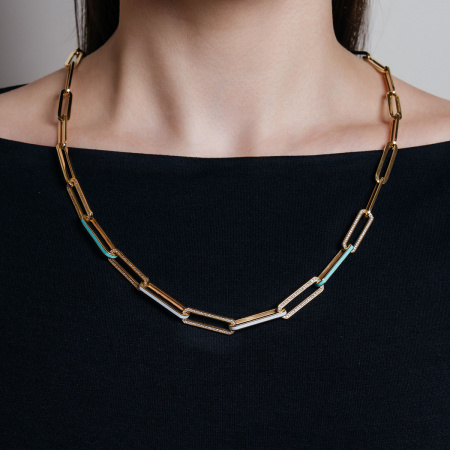 Золотое колье с бриллиантами Attach TMN01-Y-WWB