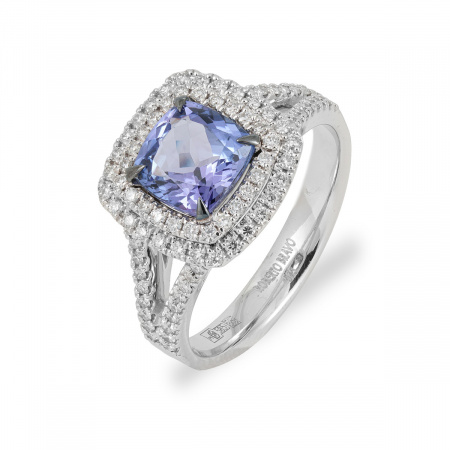 Золотое кольцо с бриллиантами и танзанитом Diamond Love AYZ01777