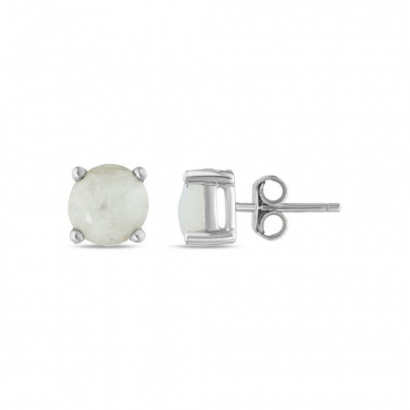 Серьги серебряные с халцедонами E5080G