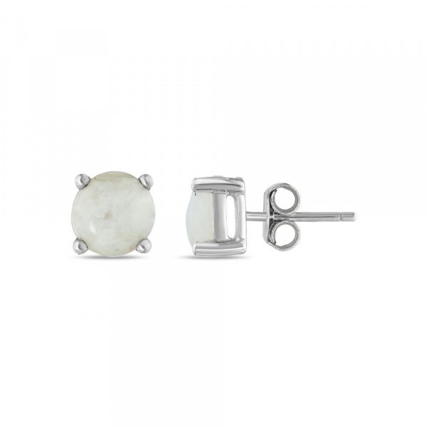 Серьги серебряные с халцедонами E5080G