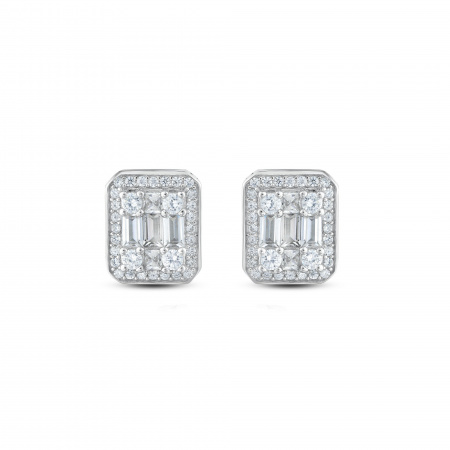Серебряные серьги с фианитами Eclat 925 SET89083E
