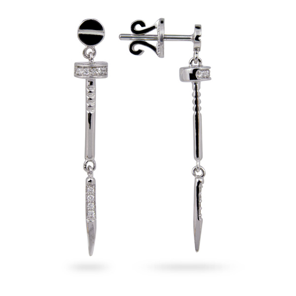 Золотые серьги с бриллиантами Naviblue D483EW1