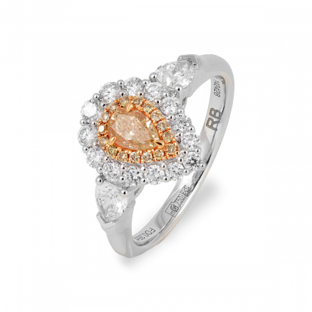 Золотое кольцо с бриллиантами Diamond Love BKR101138W