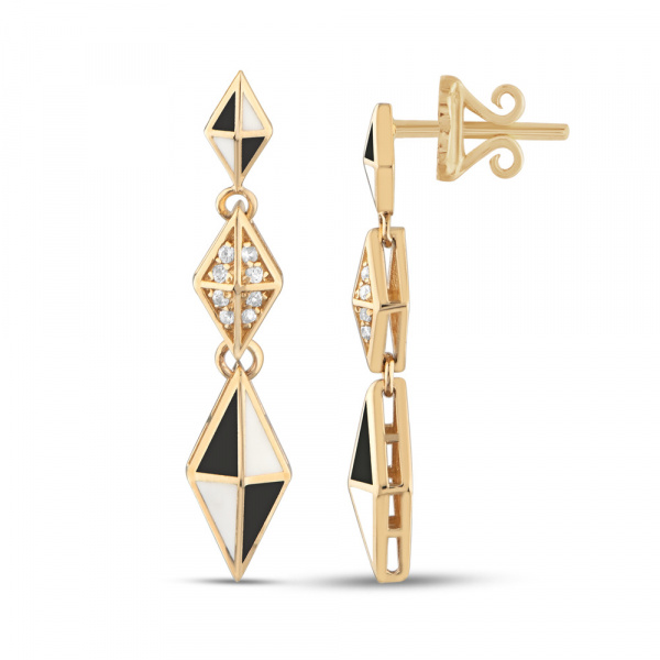 Золотые серьги с сапфирами Volare VLE000014-00