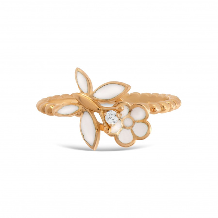 Золотое кольцо с бриллиантом White Dreams WDR000012-00