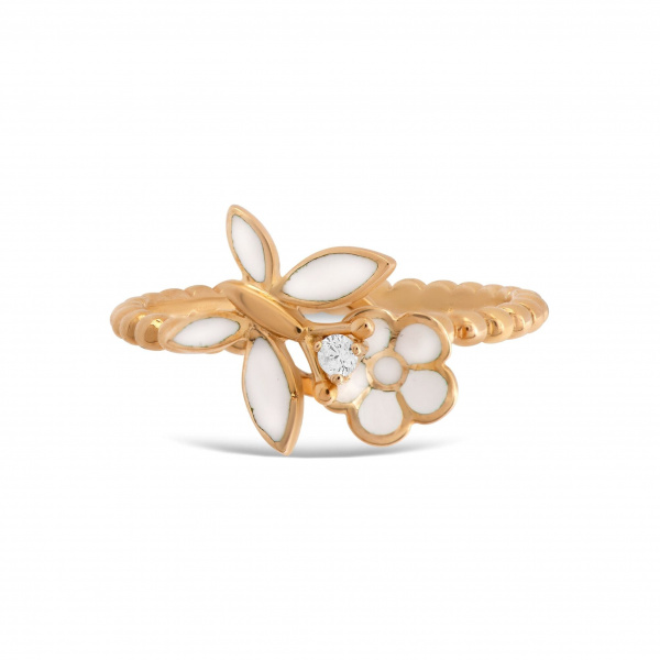 Золотое кольцо с бриллиантом White Dreams WDR000012-00