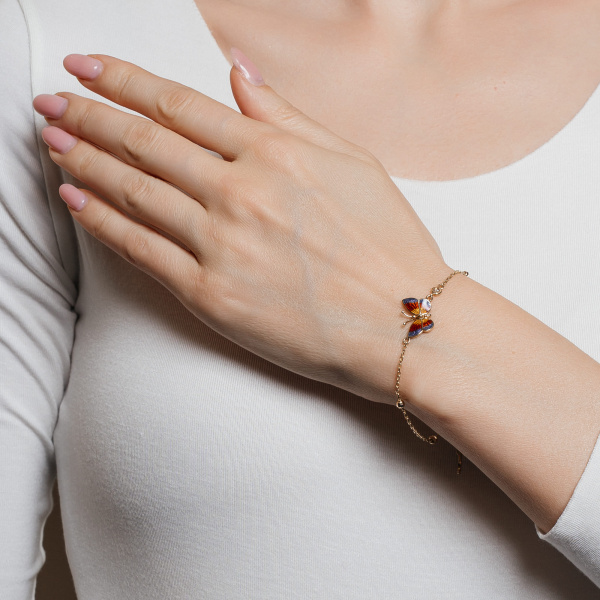 Золотой браслет с бриллиантом и эмалью Noah`s Ark NHB000001-03