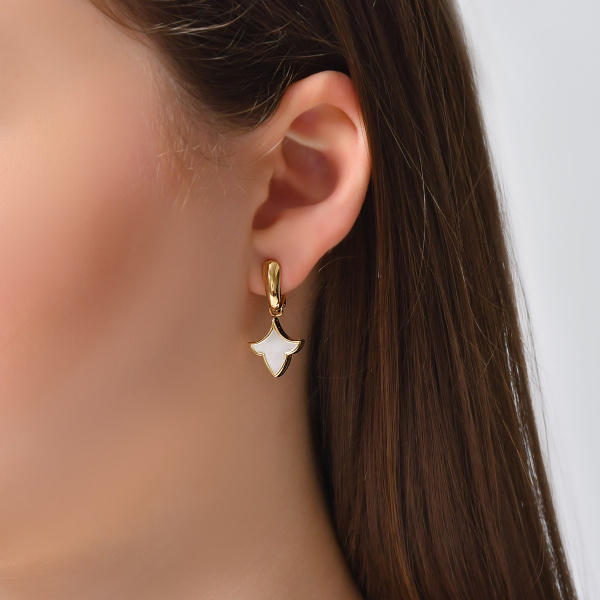 Золотые серьги с перламутром Marrakech MRE003-S