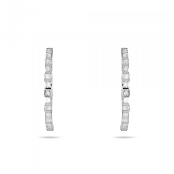 Золотые серьги с бриллиантами Baguette TP-3626E-1