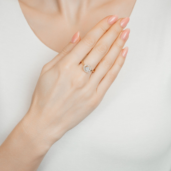 Золотое кольцо с бриллиантами Diamond Love OKYZ-Y