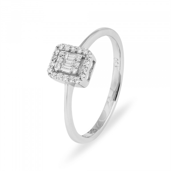 Золотое кольцо с бриллиантами Baguette RG1034