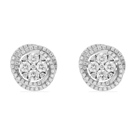 Золотые серьги с бриллиантами Diamond Love OBKP-W