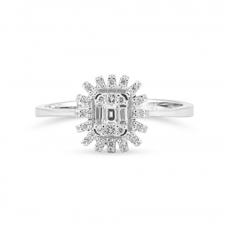 Золотое кольцо с бриллиантами Baguette RG1228