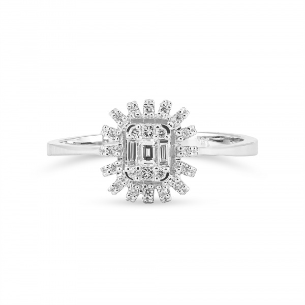 Золотое кольцо с бриллиантами Baguette RG1228