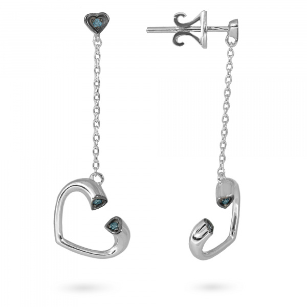 Золотые серьги с бриллиантами Naviblue D467EW