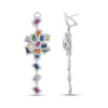 Серебряные серьги с фианитами Rainbow 925 DM3587-7CE