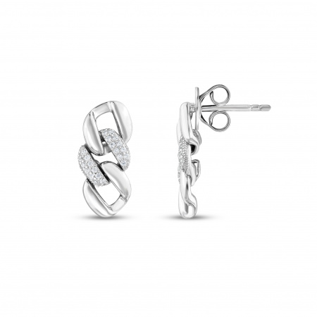 Серебряные серьги с фианитами DM4262-2E