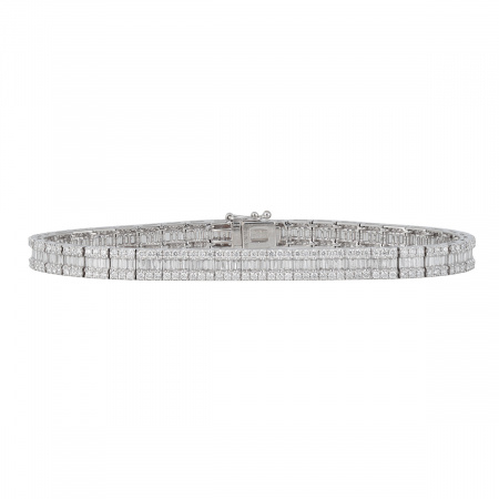Золотой браслет с бриллиантами Baguette BR18439W