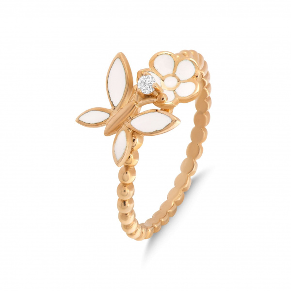 Золотое кольцо с бриллиантом White Dreams WDR000012-00