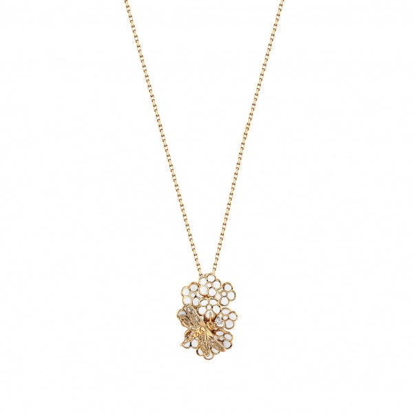 Золотое колье с бриллиантом White Dreams WDN000010-00