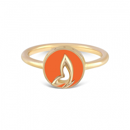 Золотое кольцо с эмалью Chicky CKHR0004-O