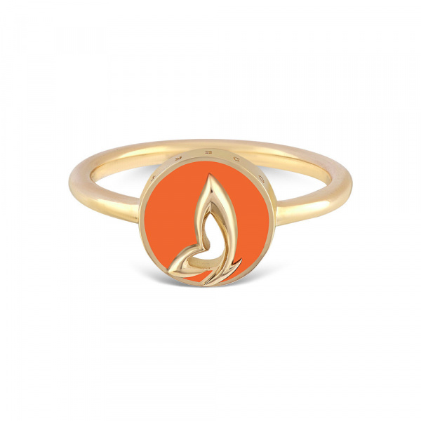 Золотое кольцо с эмалью Chicky CKHR0004-O