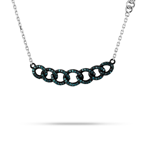 Золотое колье с голубыми бриллиантами Naviblue NVFP0006