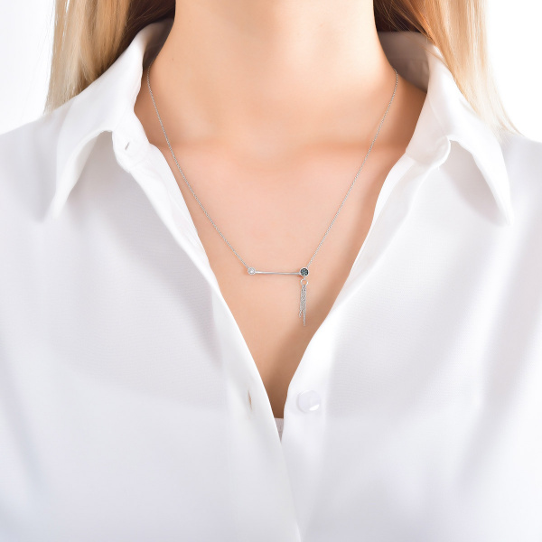 Золотое колье с бриллиантами Naviblue D437MW