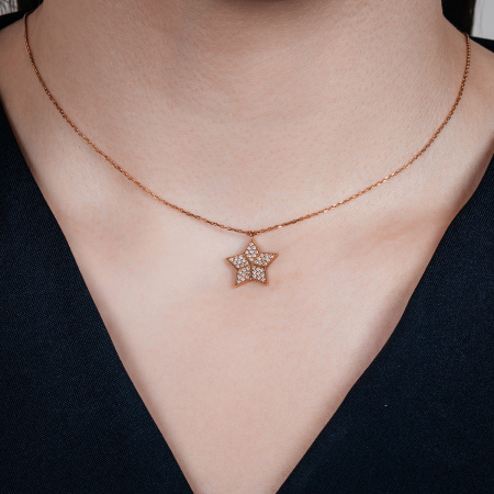 Золотое колье с бриллиантами Naviblue AN466-WD-R